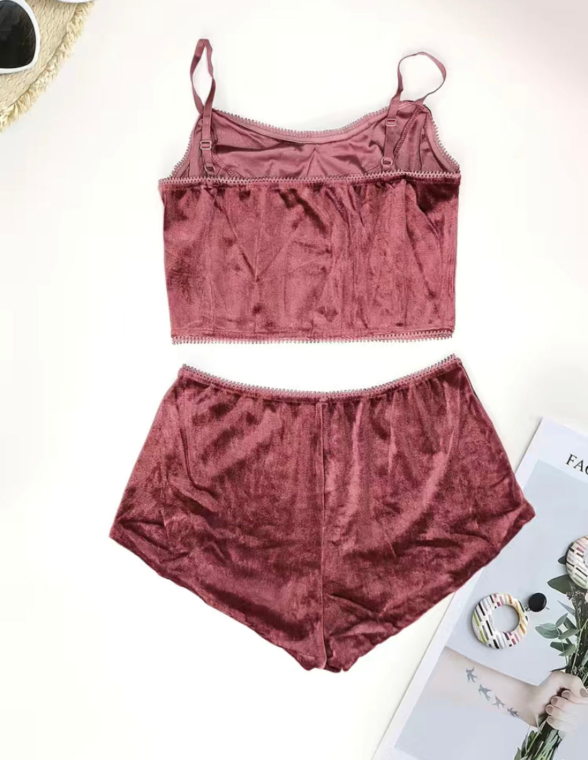 Thelz Two Piece Velvet Cozy Set