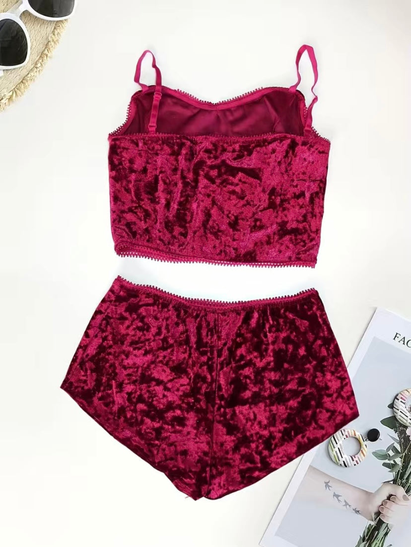 Thelz Two Piece Velvet Cozy Set
