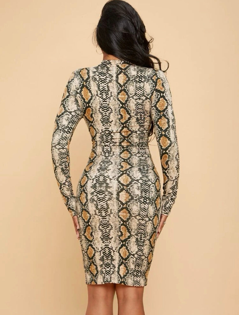 Thelz Snake Skin Print Dress