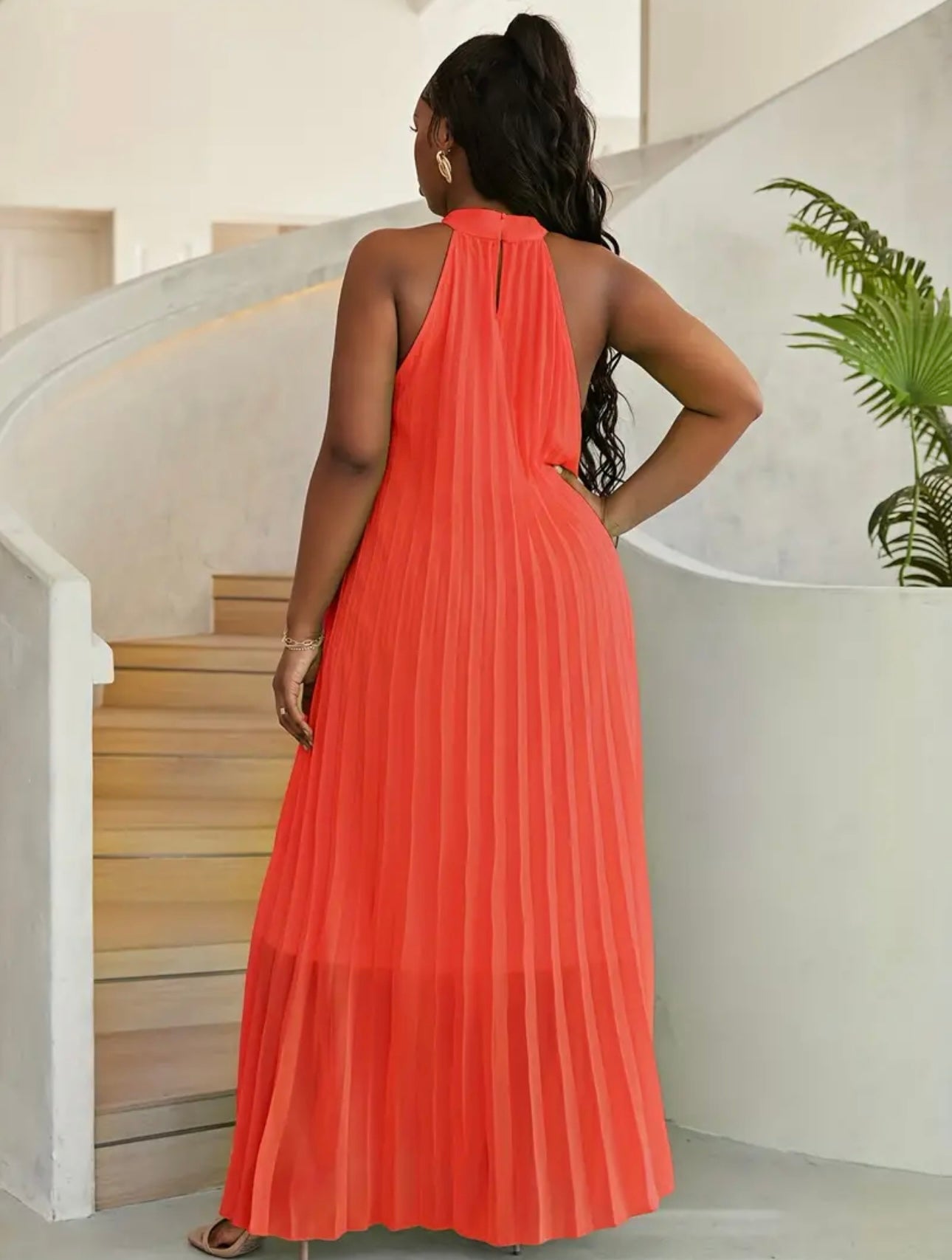 Thelz Pleated Long Dress