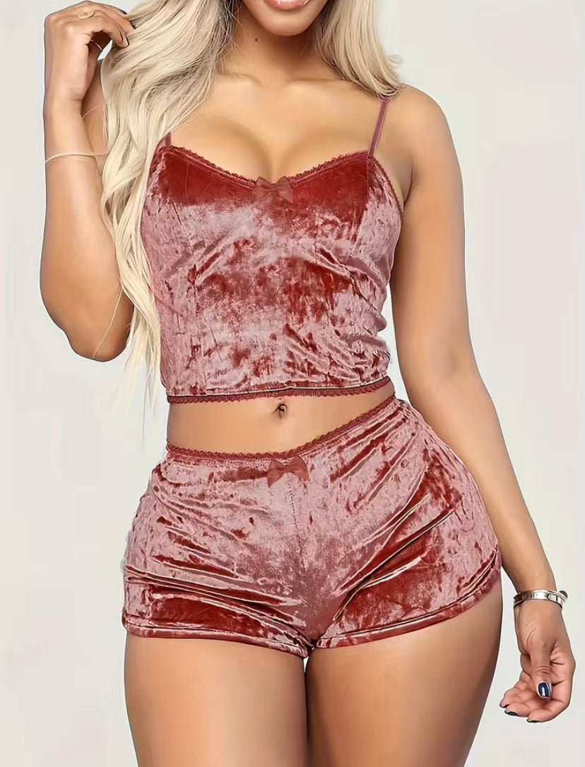 Thelz Two Piece Velvet Cozy Set