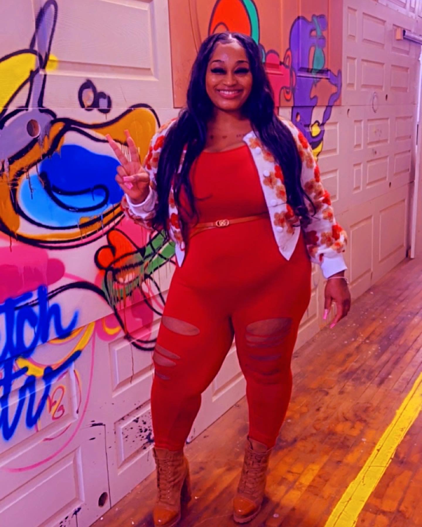 Thelz Flower Bomber Jacket