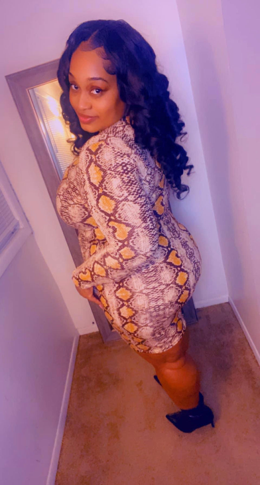 Thelz Snake Skin Print Dress