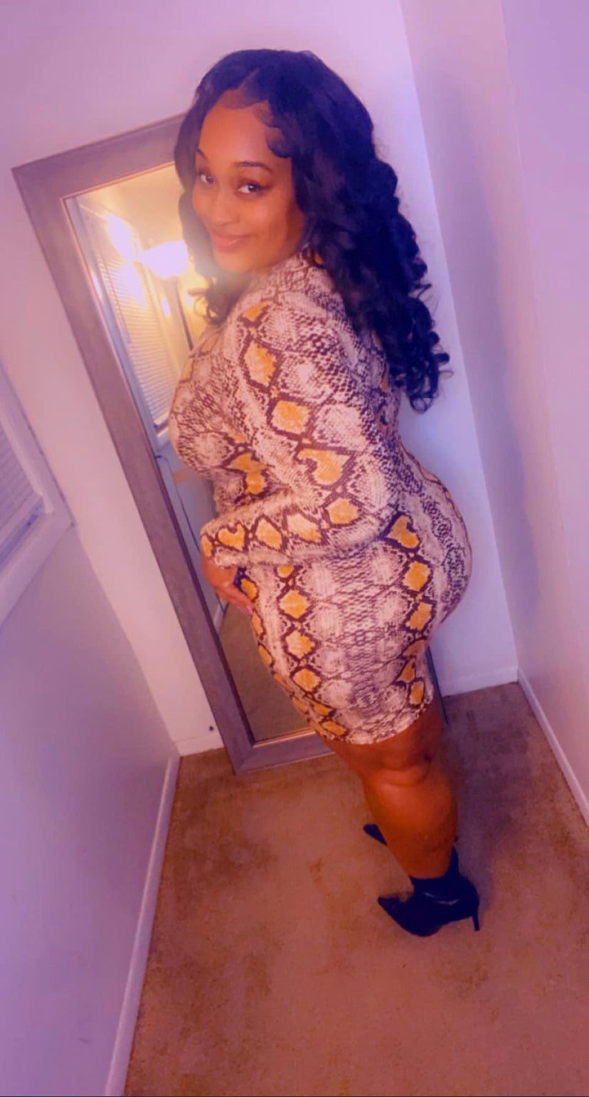 Thelz Snake Skin Print Dress