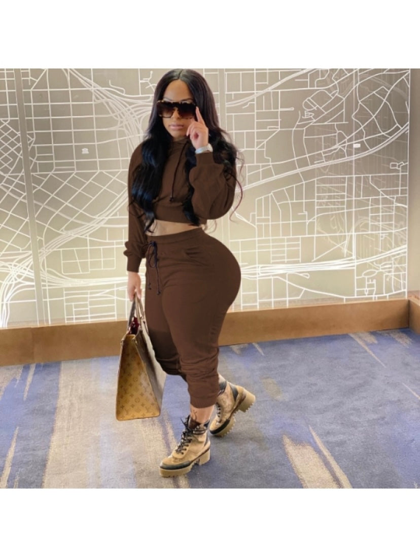 Thelz Cropped Two Piece sweat suit