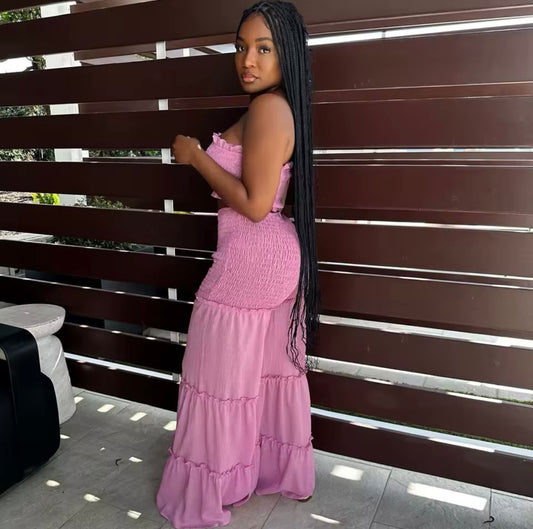 Thelz Wide Leg Two Piece Set