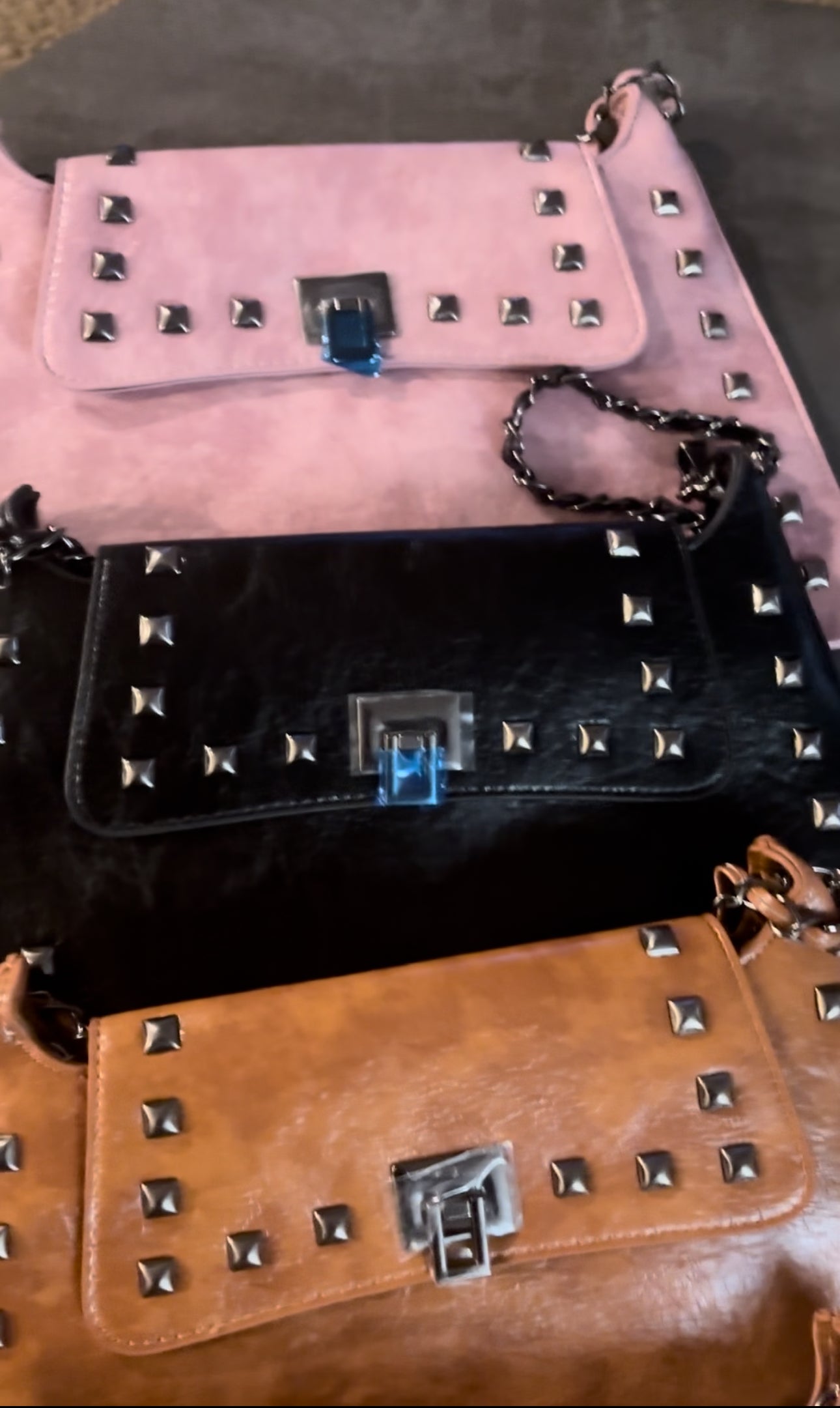 Thelz Studded Envelope Crossbody Bag