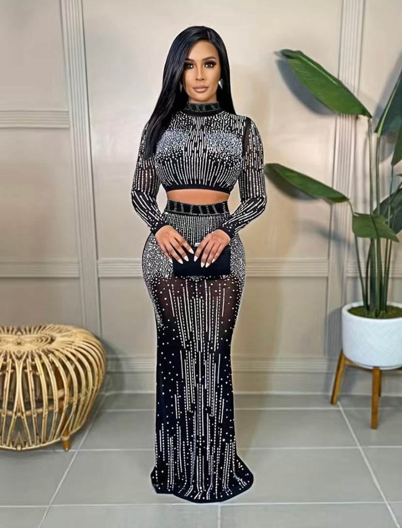 Thelz Rhinestone Two Piece Set