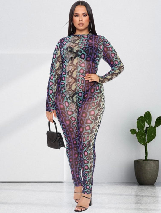 Thelz Multi Color Anaconda Jumpsuit